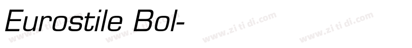 Eurostile Bol字体转换